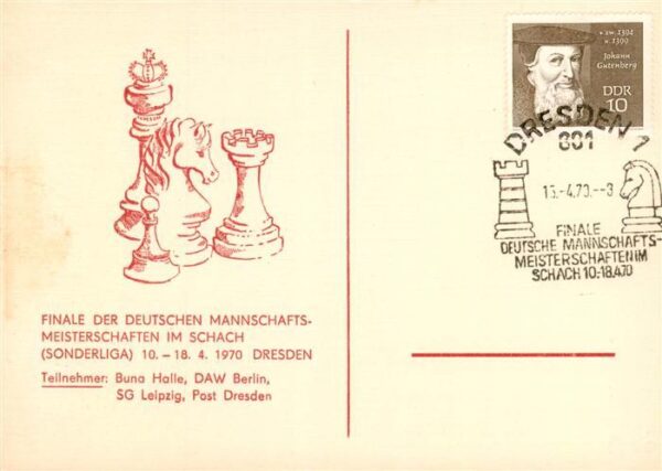 Schach Chess Echecs Dresden Sonderliga