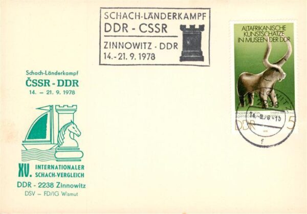 Schach Chess Echecs Laenderkampf DDR-CssR Zinnowitz