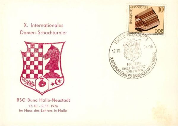 Schach Chess Echecs Internationales Damen BSG Buna Halle Neustadt