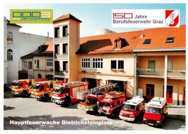 Feuerwehr Fire-Brigade Pompiers Bomberos Granz Hauptfeuerwache Dietrichsteinplat