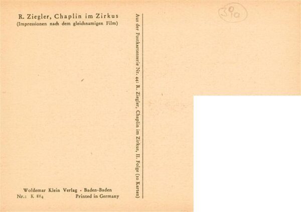 Chaplin Charly Schauspieler R. Ziegler Chaplin im Zirkus – Bild 2