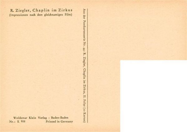 Chaplin Charly Schauspieler R. Ziegler Chaplin im Zirkus – Bild 2