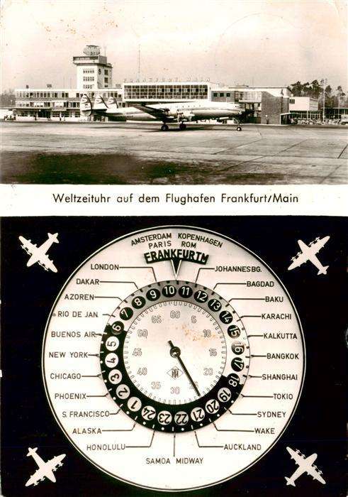 Flughafen Airport Aeroporto Weltzeituhr Frankfurt am Main