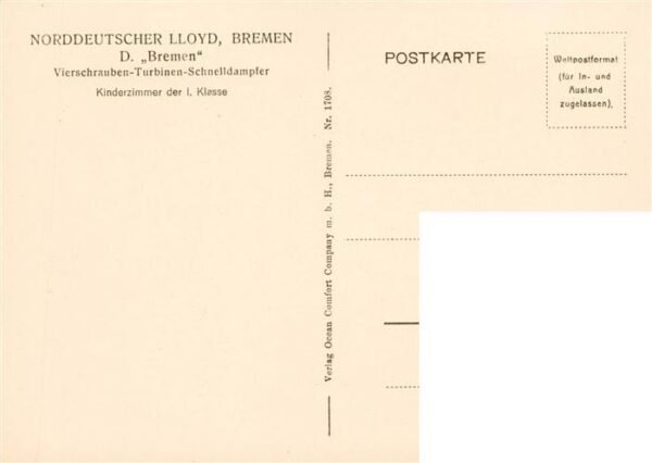 Dampfer Oceanliner Norddeutscher LLOYD Bremen – Bild 2