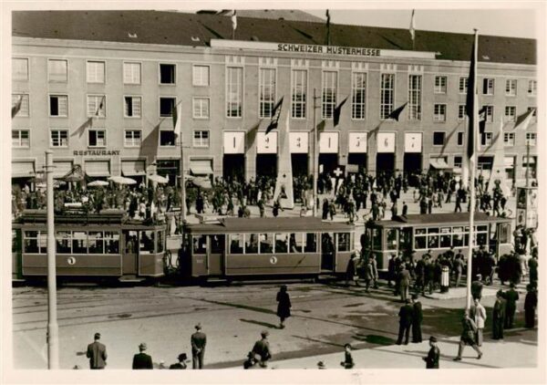 Strassenbahn Tramway-- Basel Schweizer Mustermesse