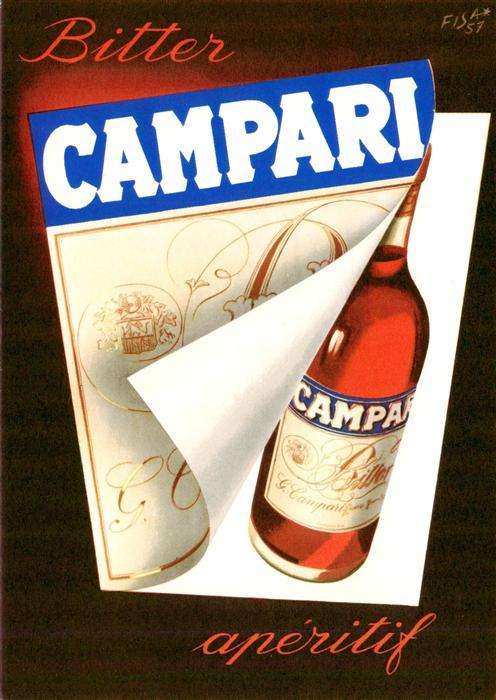 Werbung Reklame Campari aperitif