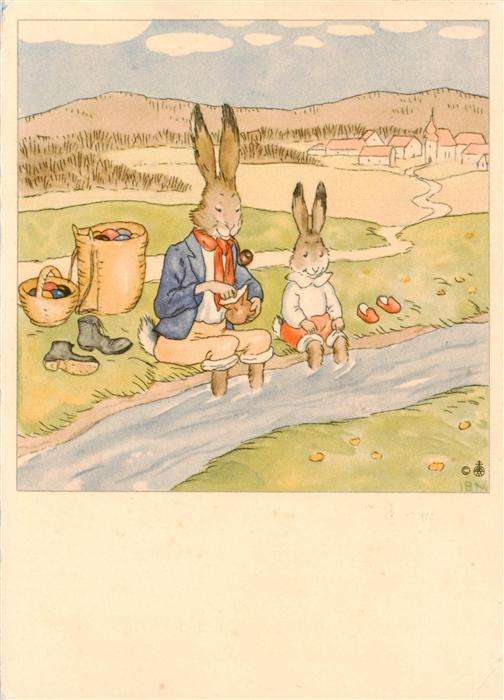 Ostern Easter Paques Pasqua Hasen Eier Korb