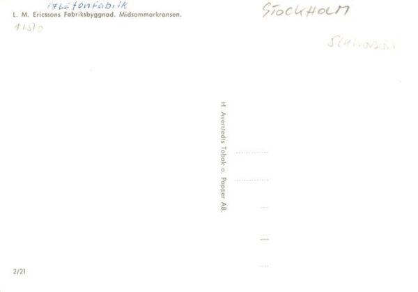 Stockholm L. M. Ericssons Fabriksbyggnad – Bild 2