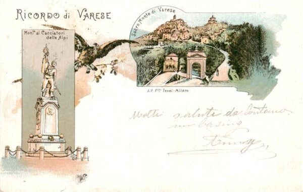 Varese Lombardia IT Monumento ai Cacciatori delle Alpi Sacro Monte di Varese Lit