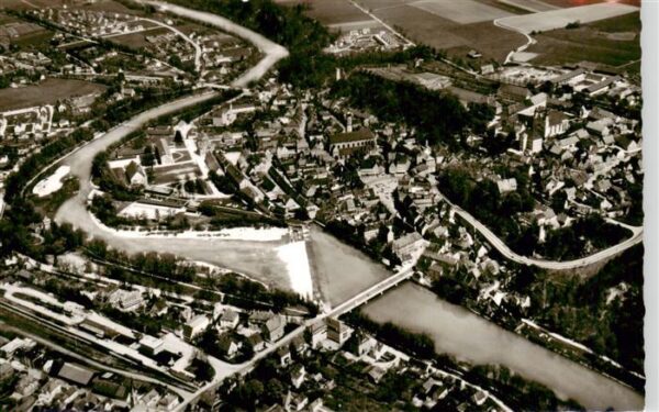 Landsberg Lech Bayern Fliegeraufnahme mit Lechschleife