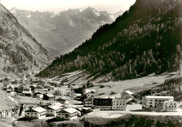 Vent  oetztal Tirol AT Panorama Bergsteigerdorf oetztaler Alpen