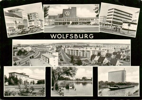 Wolfsburg Porschestrasse Bahnhof und VW Werk Am Berliner Ring Krankenhaus Schwan