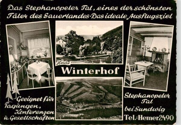 Stephanopel Hemer Haus Winterhof Gaststube Kaminzimmer Freibad Panorama
