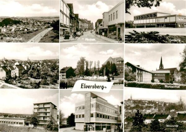 Elversberg Groessenbruch Hauptstrasse Turnhalle Panorama Gemeindezentrum Pfarrze