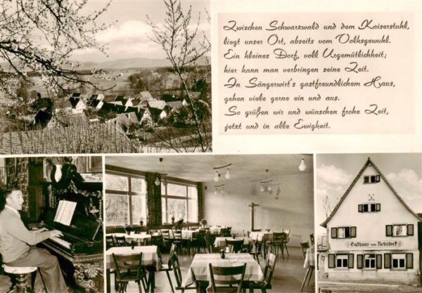 Bottingen Teningen BW Panorama Gasthaus zum Rebstock Gaststube Der singende Wirt