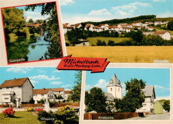 Michelbach Marburg Lahn Lahnpartie Panorama Ortspartie Kirchpartie