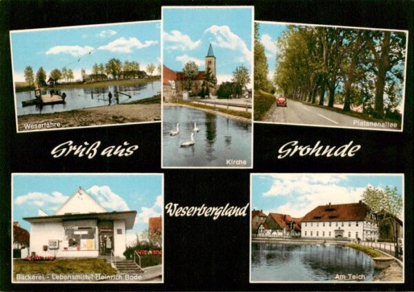 Grohnde Weserfaehre Platanenallee Baeckerei Heinrich Bode Am Teich
