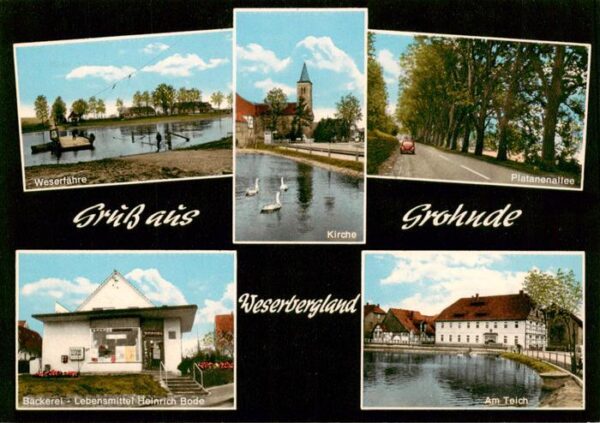 Grohnde Weserfaehre Platanenallee Baeckerei Heinrich Bode Am Teich