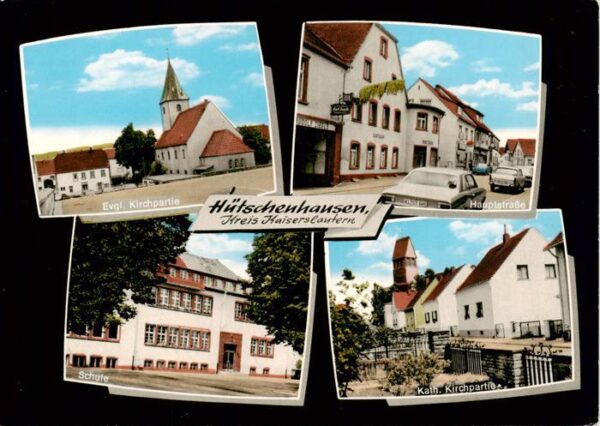 Huetschenhausen Ev Kirchpartie Hauptstrasse Schule Kath Kirchpartie