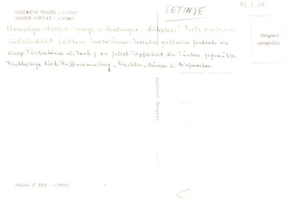 Cetinje Montenegro Musee d'Etat – Bild 2