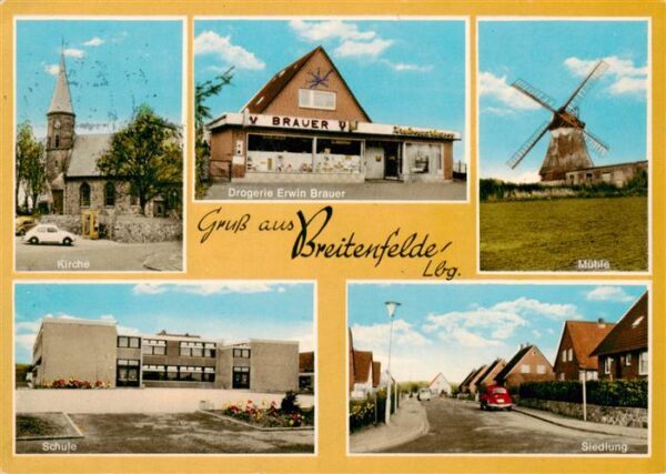 Breitenfelde Kirche Drogerie Brauer Muehle Schule Siedlung