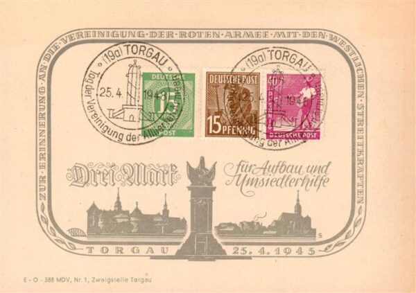 Torgau 3 Mark Notgeldschein fuer Ausbau und Umsiedlerhilfe