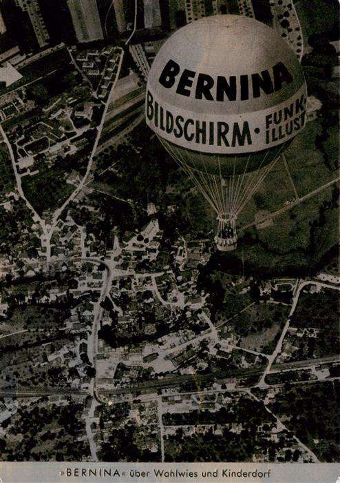 Wahlwies Jungfernfahrt des Dt Kinderdorf Freiballons Bernina