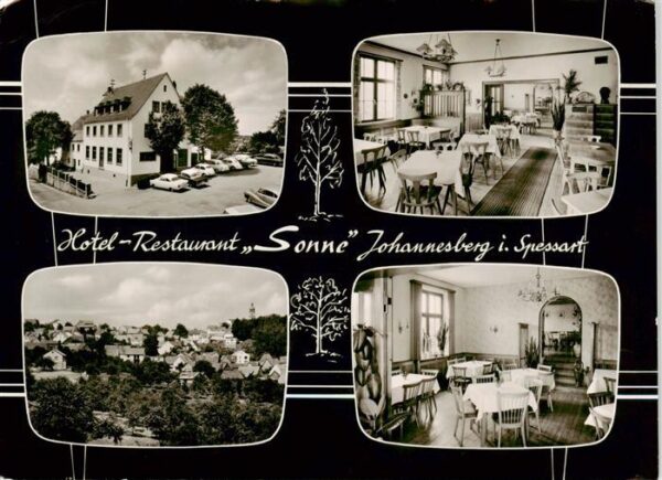 Johannesberg Unterfranken Hotel Restaurant Sonne Gastraeume Panorama