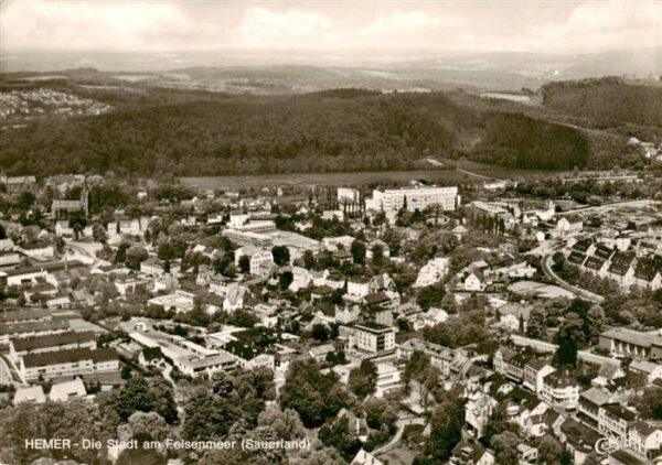 Hemer Fliegeraufnahme Stadt am Felsenmeer