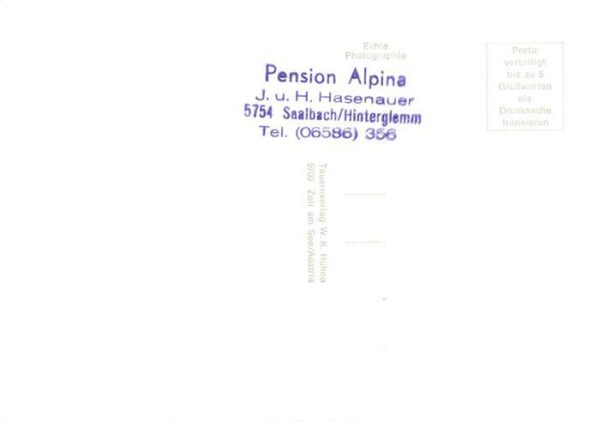 Hinterglemm Saalbach Pension Alpina – Bild 2