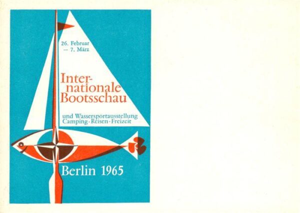 Berlin Internationale Bootsschau Berlin 1965 Plakat