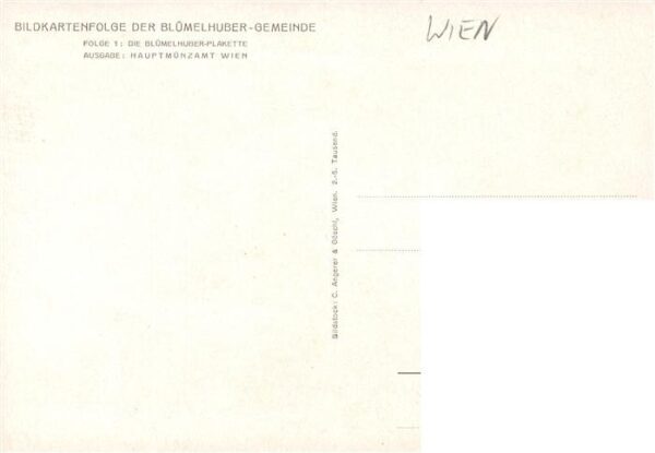 Wien AT Die Bluemelhuber Plakette – Bild 2
