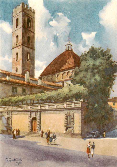 Lucca Toscana IT Piazza San Martino Giardini pensili Palazzo Micheletti dell Amm