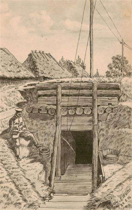 Glogau Niederschlesien Glogow PL 1. Landsturm Infanterie Batl Glogau Unterstand