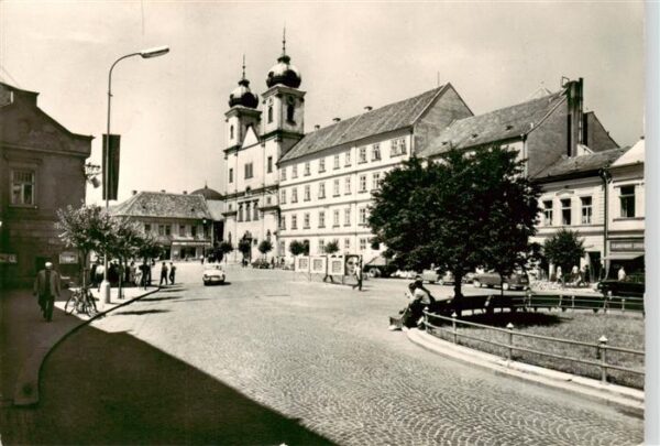Trencin Trentschinteplitz SK Pohlad na piaristicky kostol a klastor vystavany ro