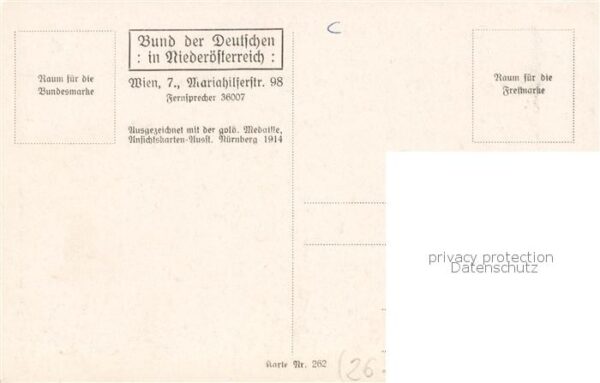 BDD Niederoesterreich Nr. 262 Kraenzle Wien Am Brunnen vor dem Tore – Bild 2
