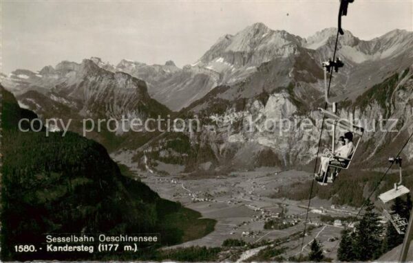 Sessellift Chairlift Telesiege Oeschinensee Kandersteg
