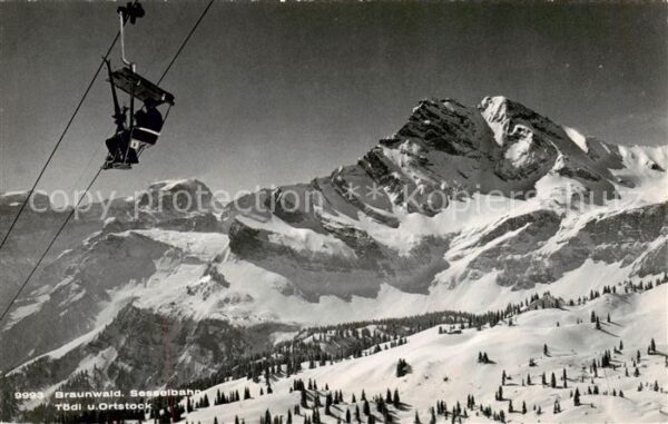 Sessellift Chairlift Telesiege Braunwald Toedi Ortstock