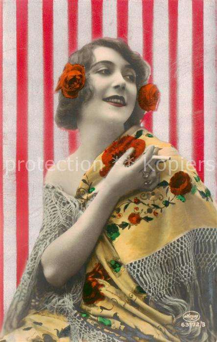 Foto Amag Nr. Nr.63172/3 Frau poser Zigarette Blume