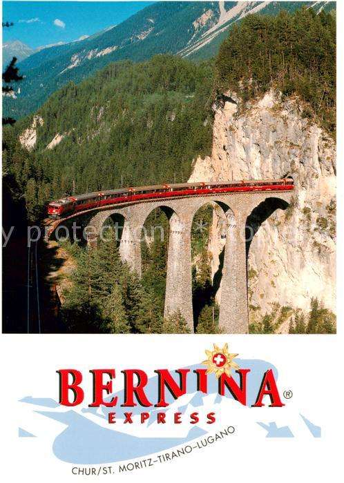 Eisenbahn Railway Chemin de Fer Bernina Express Chur St. Moritz Tirano-Lugano