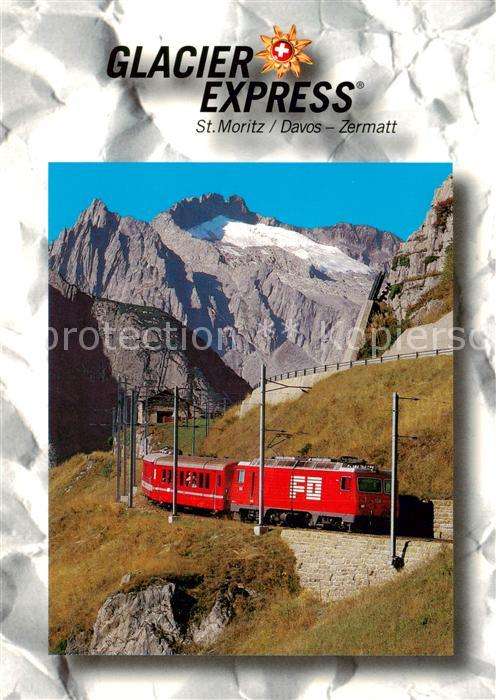 Eisenbahn Railway Chemin de Fer Glacier Express St. Moritz Davos Zermatt