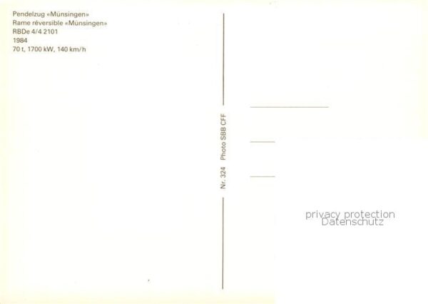 Eisenbahn Railway Chemin de Fer Pendelzug Muensingen RBDe 4/4 2101 – Bild 2