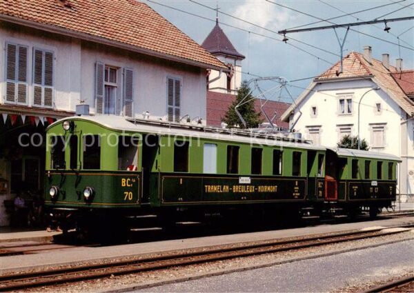 Eisenbahn Railway Chemin de Fer Chemins de fer Jura CJ Elektrischer Triebwagen B