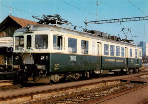 Eisenbahn Railway Chemin de Fer Freiburger Bahnen GFM Elektrischer Triebwagen AB