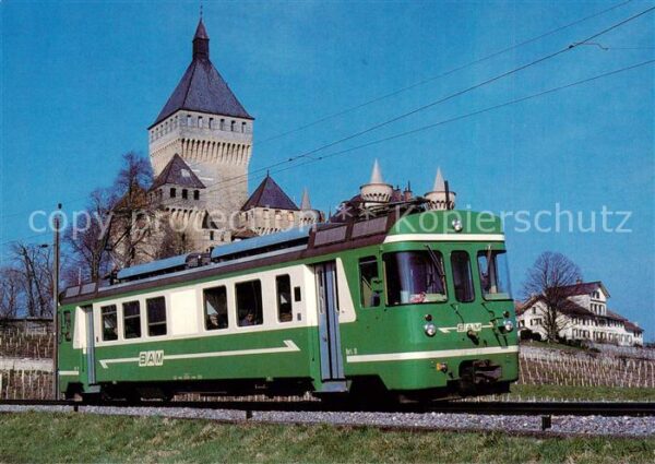Eisenbahn Railway Chemin de Fer Chemin de fer Biere Apples Morges BAM Automotric