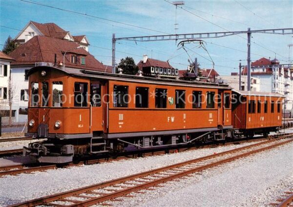Eisenbahn Railway Chemin de Fer Frauenfeld Wil Bahn Triebwagen BCe 4/4 1 Anhaeng