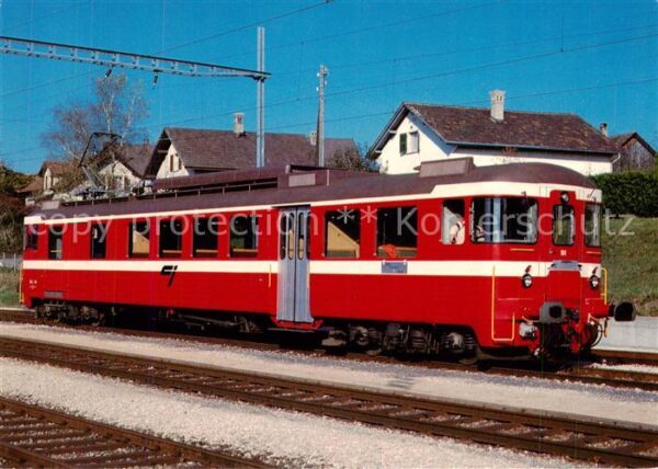 Eisenbahn Railway Chemin de Fer Chemins de du Jura CJ Elektrischer Triebwagen BD