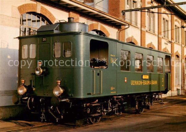 Eisenbahn Railway Chemin de Fer Uerikon Bauman Bahn UeBB/SBB Dampftriebwagen CZm