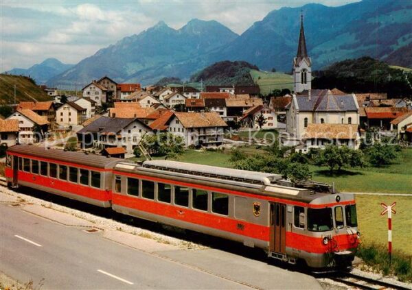 Eisenbahn Railway Chemin de Fer Freiburger Bahnen Greyerz GFM Pendelzug Be 4/4 1