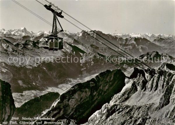Seilbahn Cable-Car Telepherique Berghotel Saentis Toedi